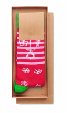 Logo trade promotional giveaways picture of: Pair of Christmas socks L